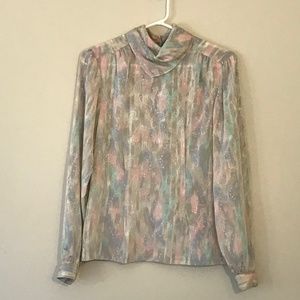 Vintage Pastel Paisley Blouse